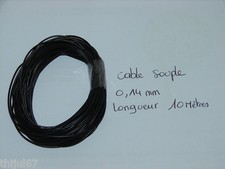 BOBINE 10 METRES DE CABLE ELECTRIQUE NOIR DE SECTION 0,14 mm POUR ACCESSOIRES