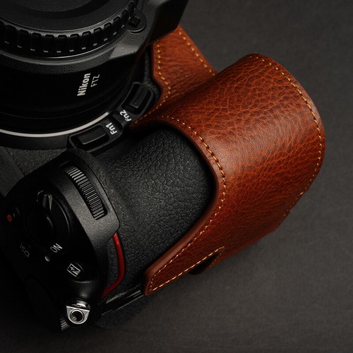 Hecho a mano cuero genuino media cubierta de la cámara para Nikon Z7 ii Z6 ii Z5 Z6 Z7 - Imagen 3 de 18