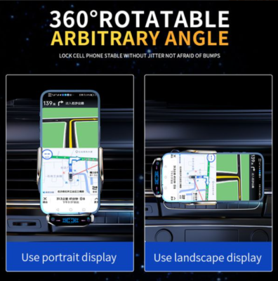 15W Wireless Charging Car Mute Mobile Phone Navigation Industrial Style Bracket - Picture 8 of 14