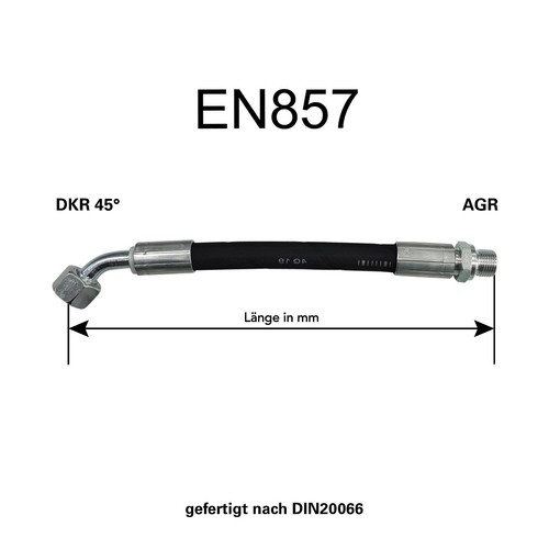 Hydraulikschlauch 1" Zoll BSP-Gewinde AGR DKR AG NW 25/2 Anschlüsse wählbar - Bild 6 von 7