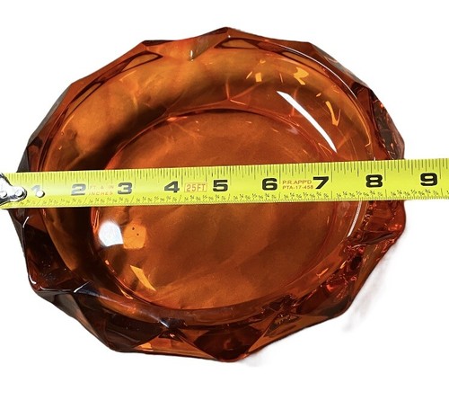 VINTAGE VIKING GEORGIAN ORANGE PERSIMMON ASHTRAY OR CANDY DISH SEE DESCRIPTION - Picture 7 of 7
