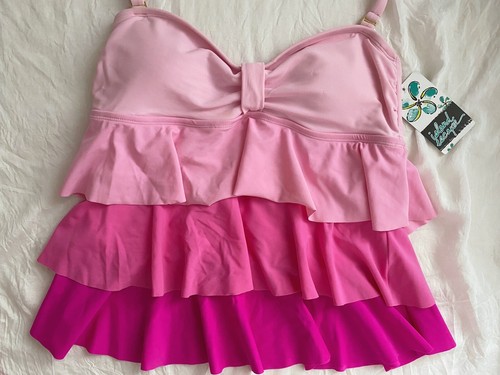 Women Swimming Suits Two Piece Tankini Set For Women Pink Size 8 ON SALE - Picture 3 of 7