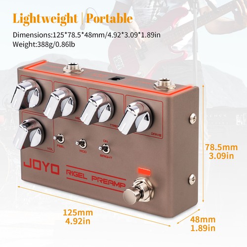 JOYO High Gain Overdrive Guitar Pedal Amplifier Simulation 3-Band EQ Opened - Picture 6 of 7