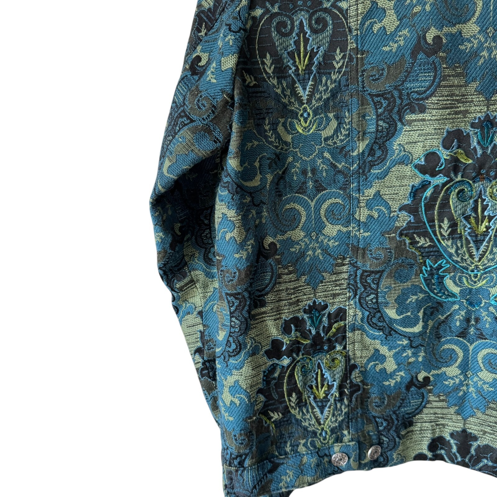 Laura Ashley Small Button Up Jacket Embroidered B… - image 13