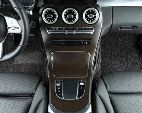For Benz C~Class 2019 2020~2021 ABS Wood Steering Wheel Frame Cover Trim 2PCS - Picture 5 of 11