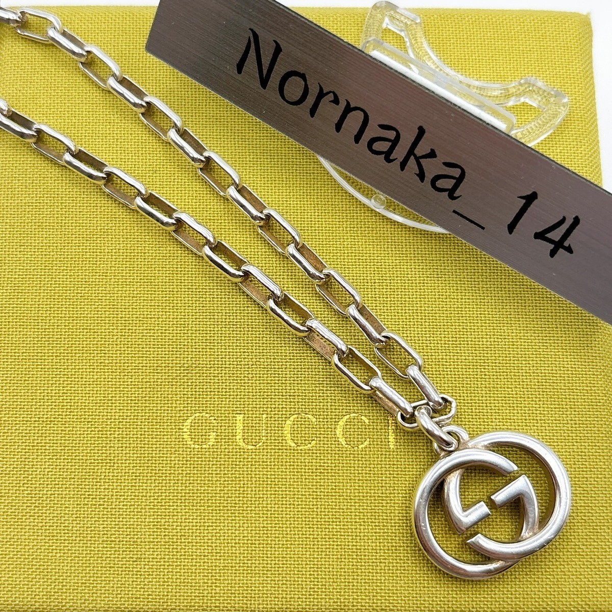 アクセサリー GUCCI Mint Interlocking GG Bangle 925 MINT GUCCI Sterling Silver GG Interlocking Chain Bracelet