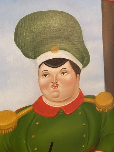 Hand Painted Oil Art Reproduction Of Fernando Botero “Field Marshall” 24” X 20” - Picture 7 of 17