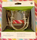 Threshold Decorative Drapery Holdbacks Set of 2 - Brushed Nickel NEW in Box