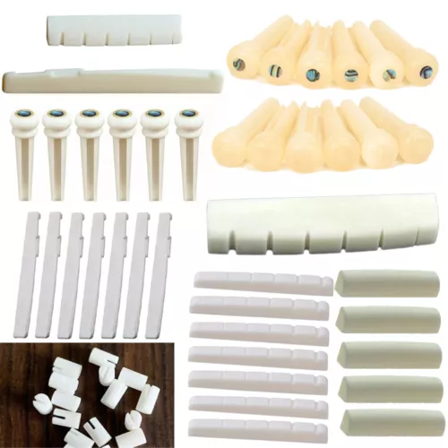 Guitar Bone Saddle Nut Bone Bridge Pins Guitar Luthier Saddle For Gibson US
