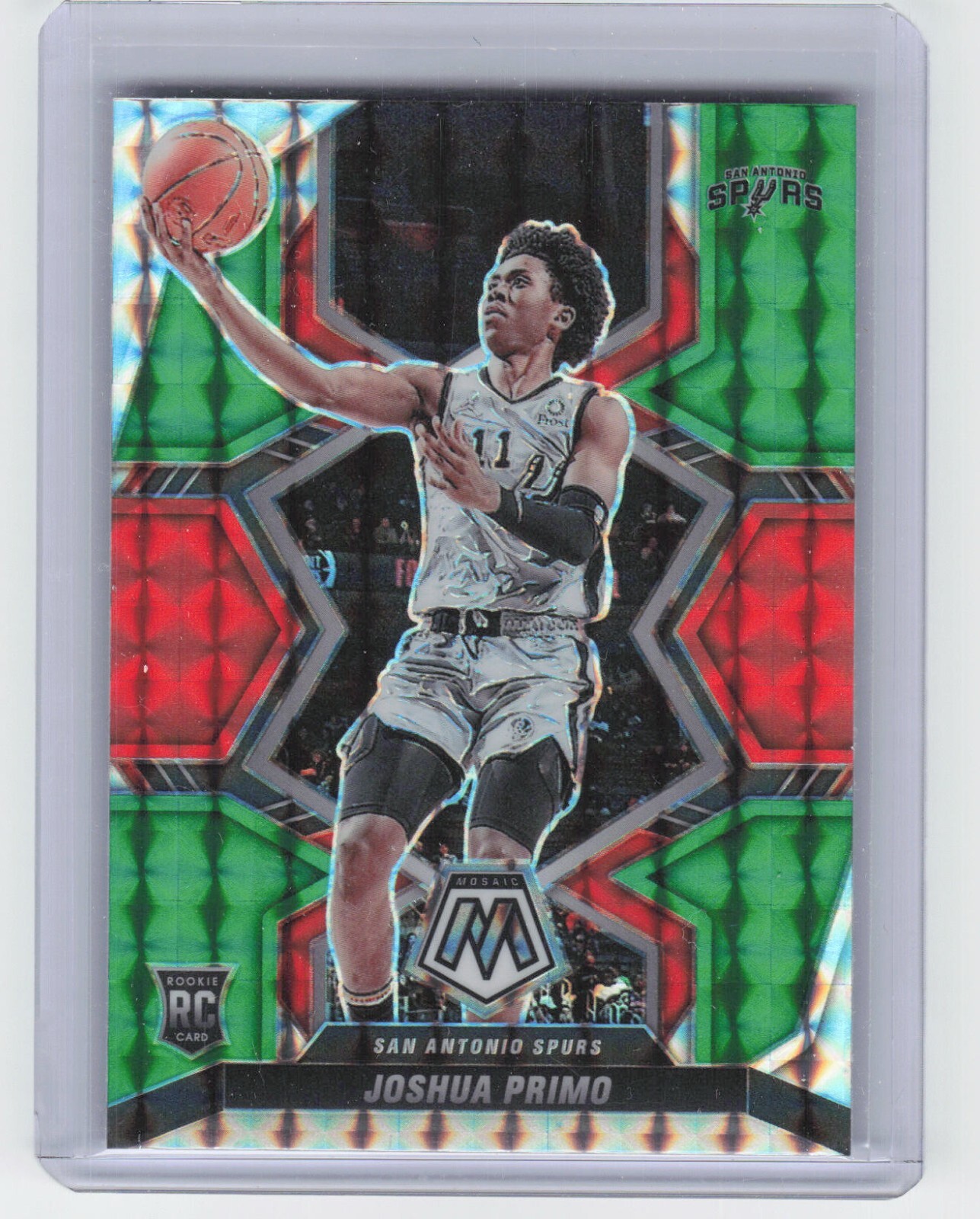 2021-22 Panini Mosaic Joshua Primo #204 Rookie Red Green Choice Prizm