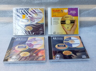 3 Hewlett Packard CD-Recordable Media 650MB C4403A & 1 Kodak CD-R