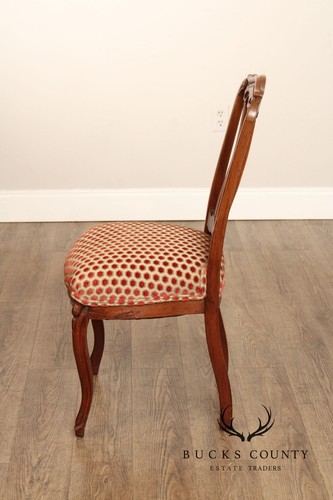 French Louis XV Style Pair of Carved Walnut Side Chairs - Picture 12 of 14