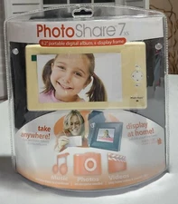 PhotoShare 7xl 7”Portable Digital Photo Album &Display Frame NEW, Sealed package