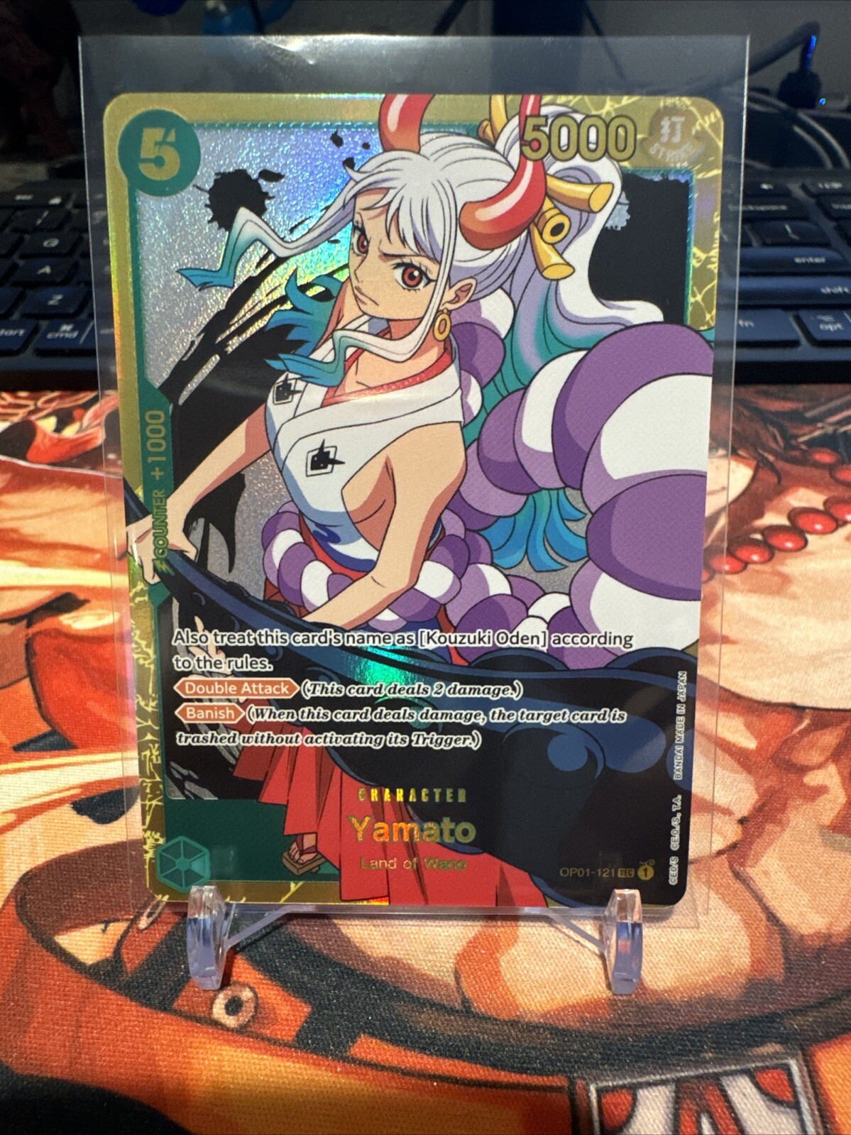 YAMATO OP01-121 Secret Rare SEC One Piece Card Game Romance Dawn English NM/M
