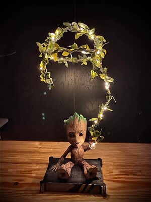 Groot Light Up Figure Hand Made LED Decor Prop Lamp - Guardians of the Galaxy