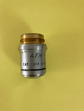 American Optical 4x Objective-Infinity Optics, RMS threads, 0.12 n.a., CAT 1017