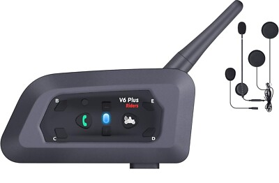 V6 Motorradhelm Bluetooth Gegensprechanlage BT Multi Interphone Headset, 1200M