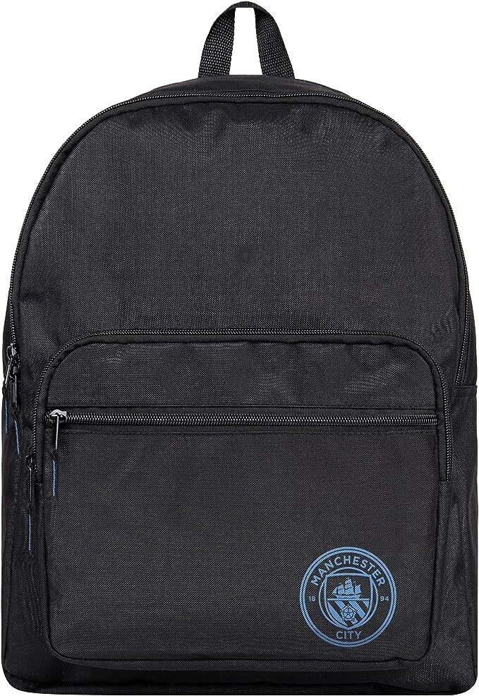 Manchester City FC Backpack Black Sport School Official Licensed-recycled