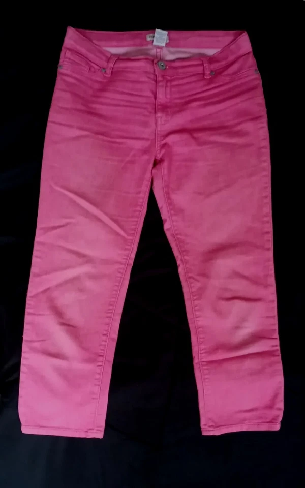 🌹Pantalones de mezclilla capri ligeros de verano para niñas Cherokee rosa talla 16🌹 Foto 4 de 4