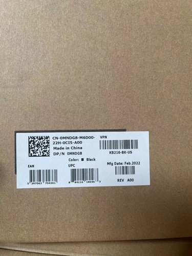 Lot 10 PCS 10*Dell 580-ADMT KB216 Wired Keyboard - Black/ One box/bundle Sale - Picture 3 of 5