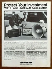 1983 RadioShack Auto Alarm Vintage Print Ad/Poster Car Man Cave Bar Art Décor 