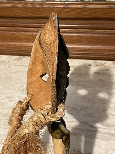 Handmade Handsculpted Stick Mask Masquerade Natural Materials *One Of A Kind* - Picture 8 of 12