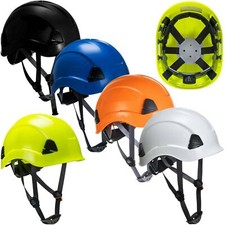 Bauhelm H&ouml;henarbeiten Drehradsystem Schutzhelm Helm Bauarbeiterhelm Kletterhelm
