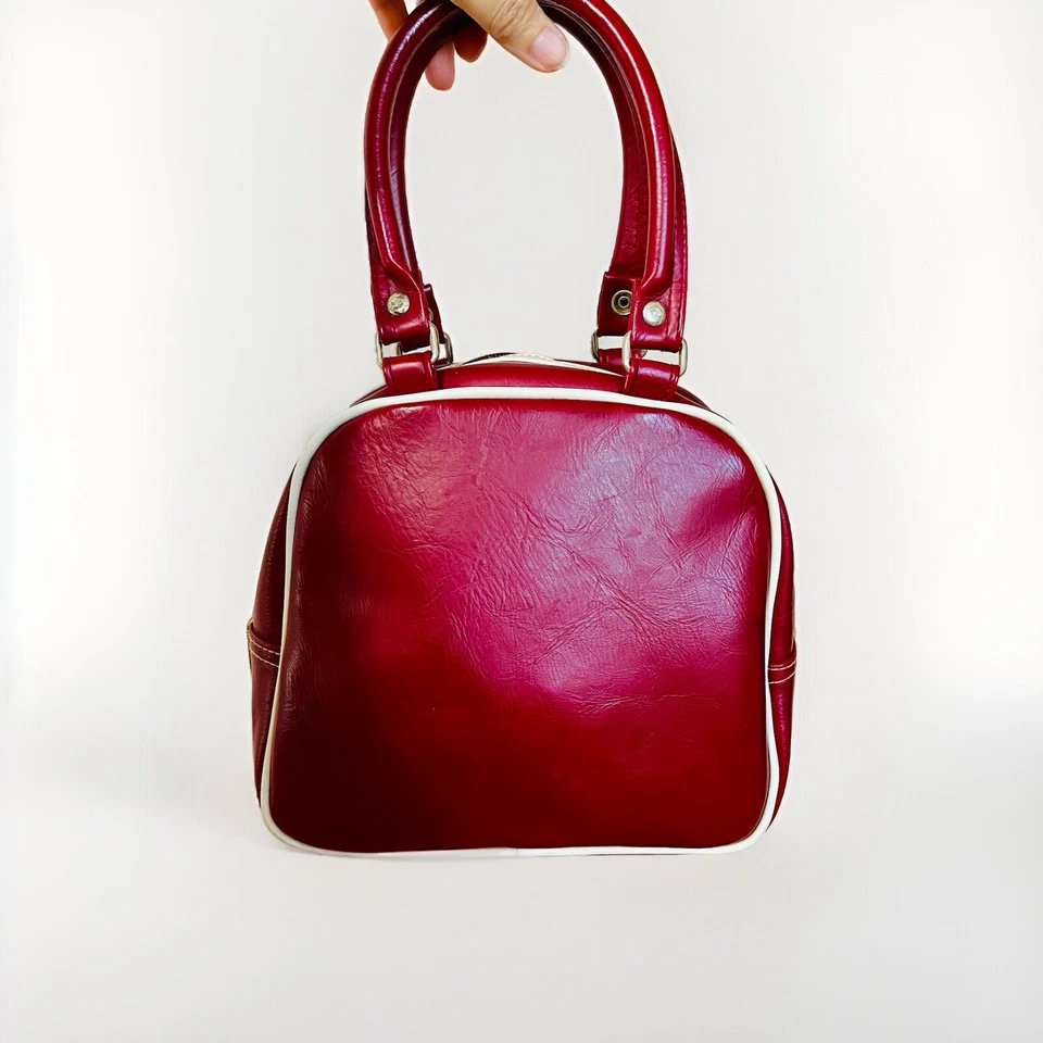 复古根男女通用运动运动皮革红色包超级可爱 - 看小污渍 — 第 3/4 张图片