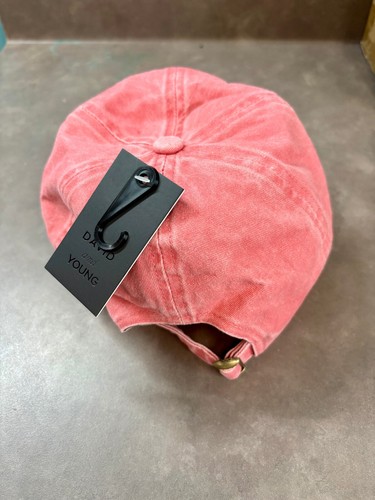 NUEVO CON ETIQUETAS Coral Perro Mamá Sombrero con Bordado Blanco - David and Young - Imagen 2 de 3