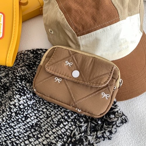 Embroidered Bow Small Lipstick Bag Cotton Clutch Bag Sweet Storage Bag Women - Picture 4 of 11