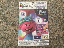 NEW Colorforms Sticker Story Adventure Trolls World Tour set