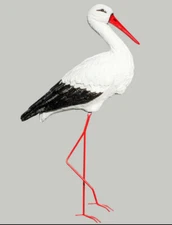 Stork Sculpture Large Garden Statue Wildlife Bird Outdoor Lifelike Yard Figurine