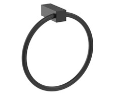 Amerock BH36082MB Monument 6-1/2" Wall Mounted Towel Ring - Matte Black