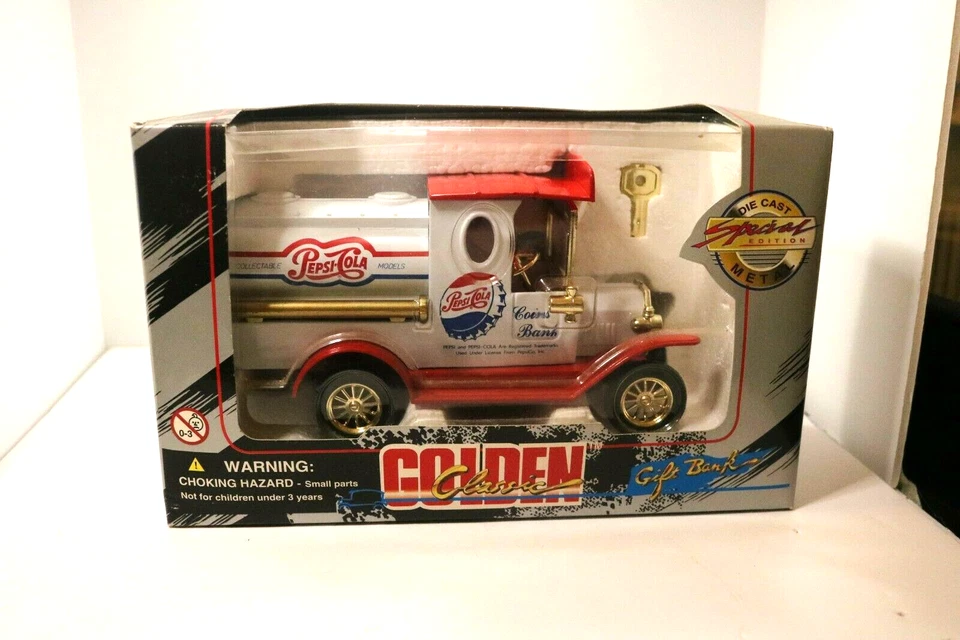 Golden Classic Diecast Pepsi gift bank red roof 1996 W/box - Image 2 of 4