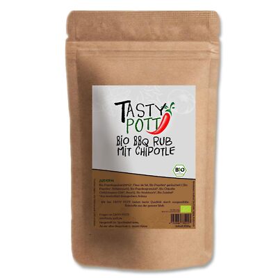 Tasty Pott Bio BBQ Rub Chipotle 250 Gramm Grillgewürz Nachfüllbeutel