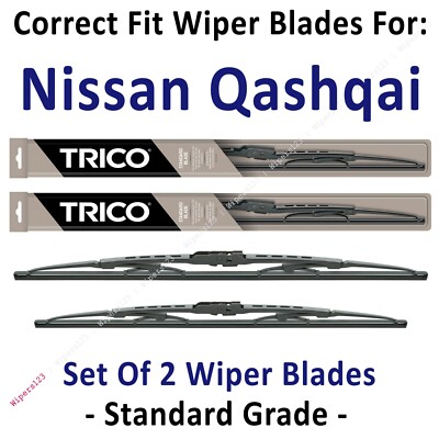 Wiper Blades 2-Pack Standard Wipers - fit 2017+ Nissan Qashqai - 30280/180