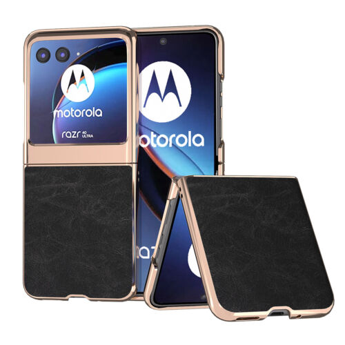 Funda protectora retro de cuero PU retro con galvanoplastia de lujo para Motorola Razr 40 Ultra - Imagen 3 de 22