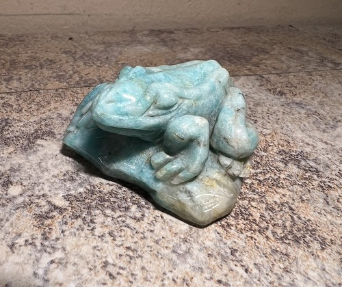 Carved Small Frog Natural Crystal Quartz Sample, Gift - Picture 2 of 8