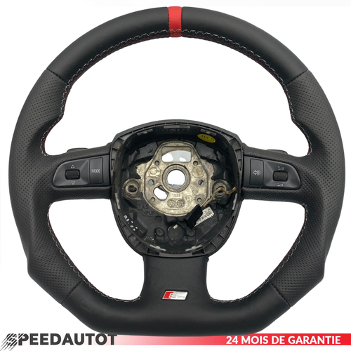 S LINE Abgeflacht Multifunktionslenkrad Lederlenkrad Schwarz Audi Q5 A3 A4 A6 A5 DSG - Bild 2 von 3