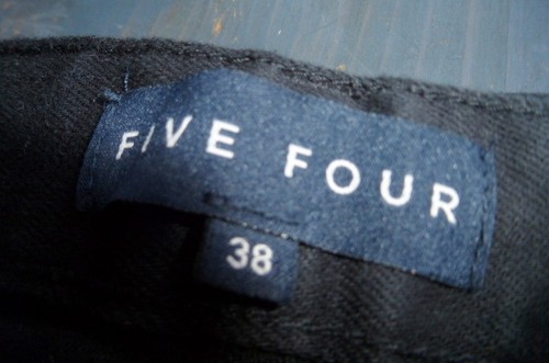 Five Four~ROBLES Relaxed~BLACK Raw Denim Straight Leg Jeans~Sz 38 w 34L Men~NWOT - Picture 2 of 3