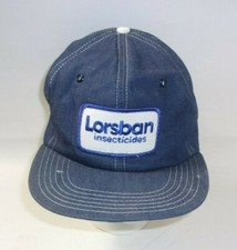 Vintage Lorsban Insecticides Farmer Trucker patch denim Hat U.S.A. Cap