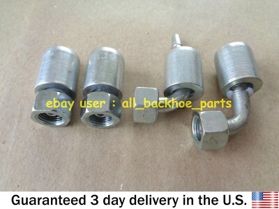 JCB BACKHOE - 1/4'' BSP FEMALE STRT & ELBOW END FITTING W. O RING,  PACK OF 4PCS