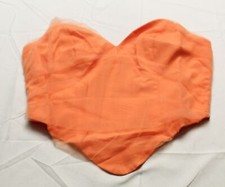 ASOS Design Women's Sweetheart Zip Back Tulle Corset WR4 Washed Orange Sz US:4