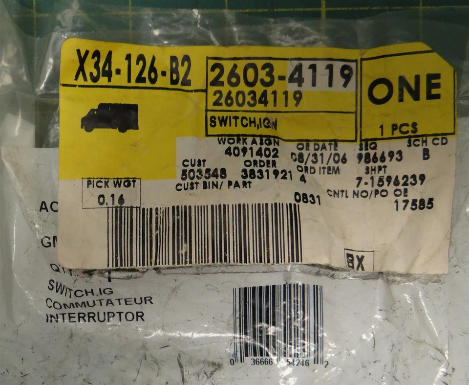 Interruptor de ignição ACDelco D1480C GM 26034119 para Buick Chevy Oldsmobile e Pontiac - Imagem 2 de 4