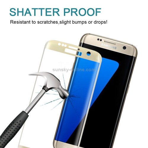 PELLICOLA VETRO CURVO DISPLAY per SAMSUNG GALAXY S7 EDGE SM-G935 TEMPERATO ORO - Imagen 2 de 4