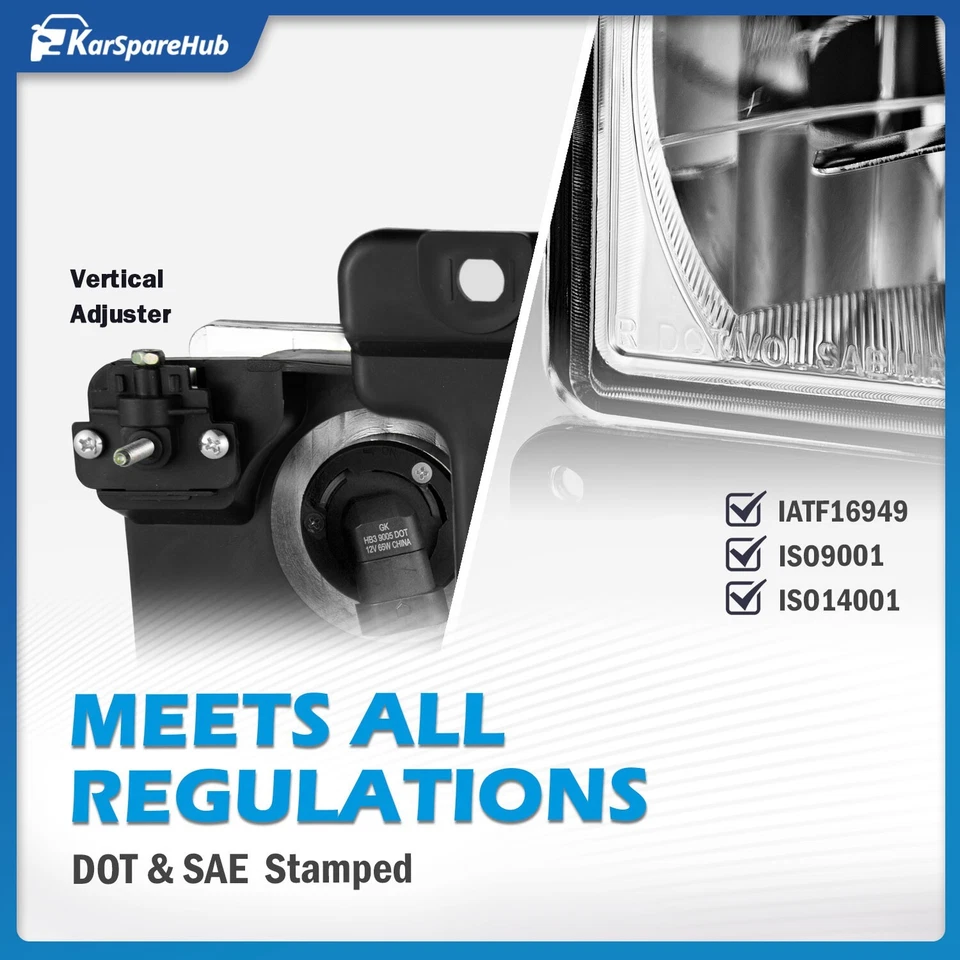 Pair Headlights + Bumper Lamps For 1994-1998 GMC C/K 1500 2500 Yukon w/ Bulbs Foto 3 de 4