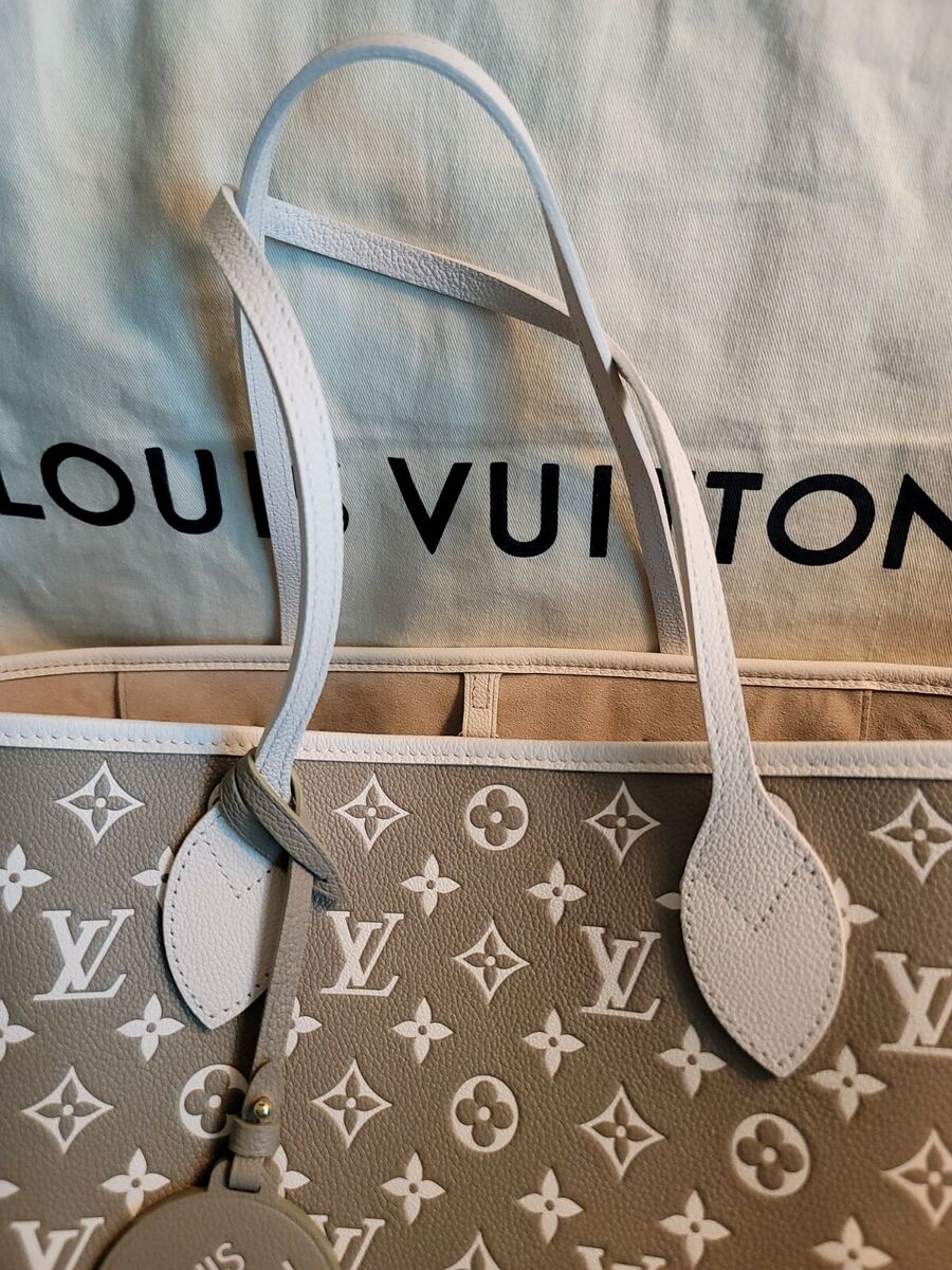 Louis Vuitton Neverfull MM Giant Monogram Flower Empreinte Bag & Charm,  No Pouch