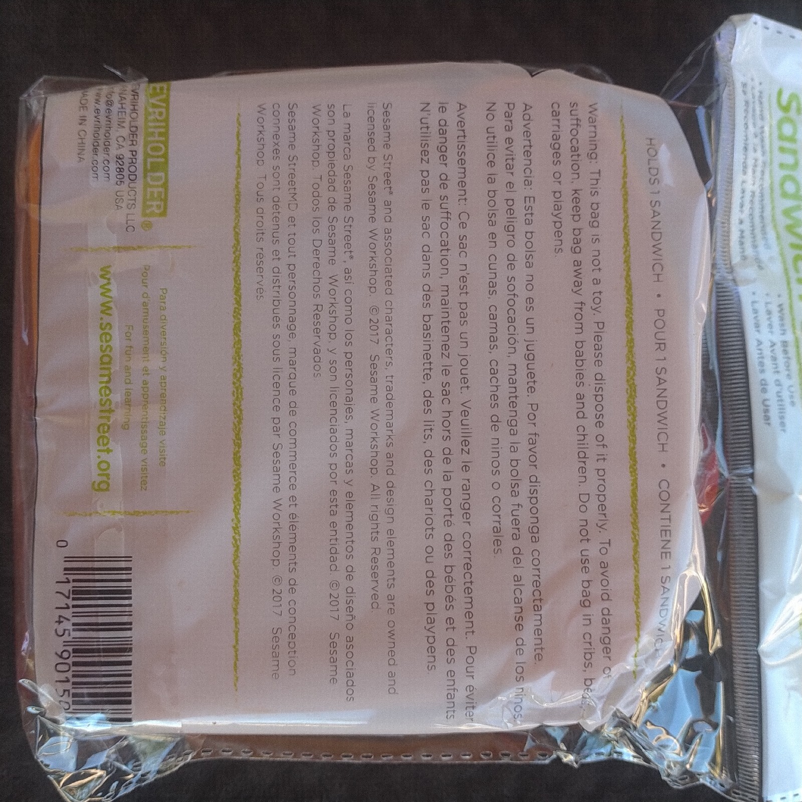 123 Sesame Street Sandwich Sav'r( TM ) Sandwich Holder