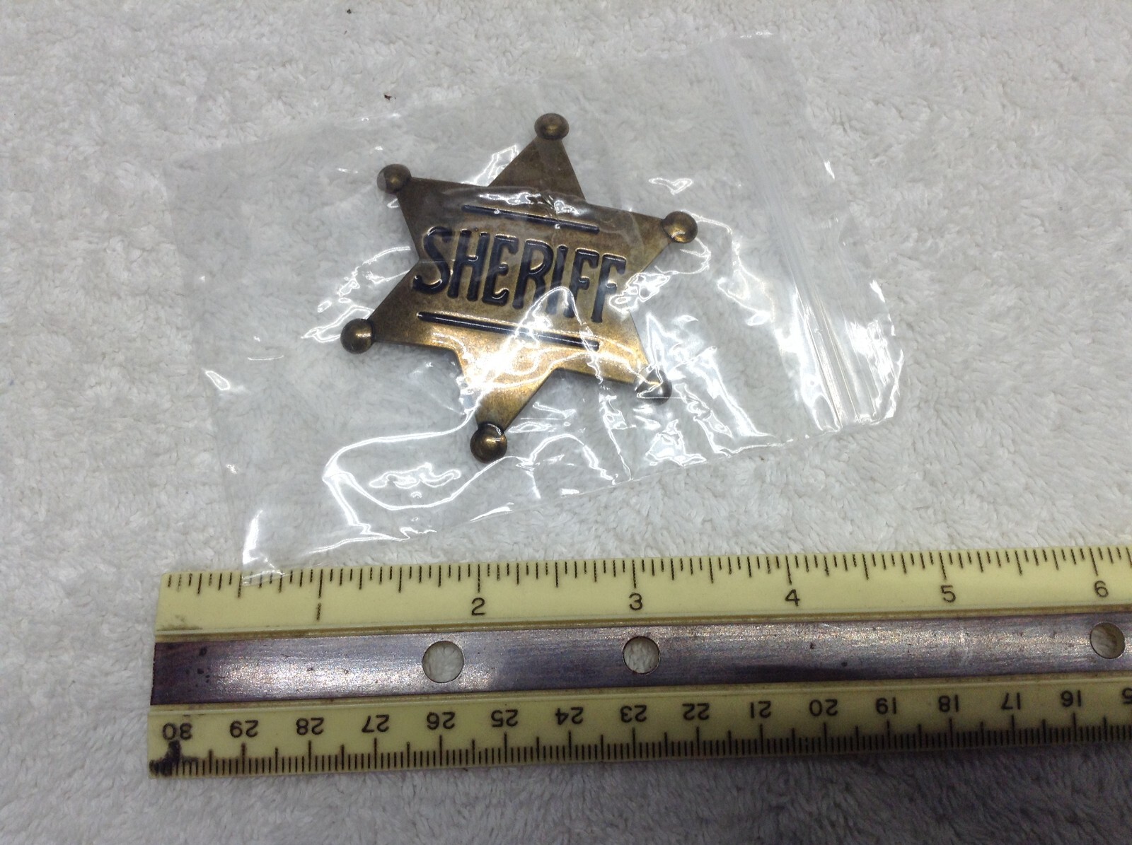 BRONZE METAL HALLOWEEN TOY SHERIFF BADGE (REPLICA)