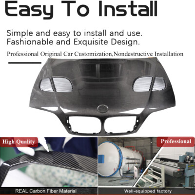 For E46 325i 330i M3 4-Door 2002-2005 REAL CARBON Engine Hood